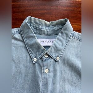 Everlane men’s cotton denim button up shirt